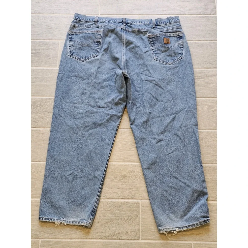 Carhartt B17 Relaxed Fit Jeans Mens 46x30 Light Wash Denim 100% Cotton USA